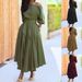 2026 New Spring Women's Clothing, Cross-Border European And American Dress, Simple One-Shoulder Tie-Waist Solid Color_ecoleips.com