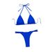 Women's Clothing Swimwear Crystal Diamond Triangle Bag Thong Beach Bikini_ecoleips.com