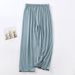 Modal Comfortable Sleep Pants For Womans Spring Summer Pajamas Capri Pant Loose Nightwear 3/4 Length Home Trousers Women_ecoleips.com