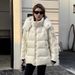 "Unisex Oversized Puffer Jacket With Hood - 55% White Duck Down Warm Winter Coat (M/L, 3 Colors)"_ecoleips.com