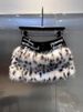 Retro Spicy Leopard Print Fur Patchwork Mini Skirt for Women mid Low Waist Bodycon New Winter 2025 Style_ecoleips.com