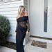 Spring 2026 New Women's Sexy Off-Shoulder Mesh Sheer Long Dress European American Style Clothing_ecoleips.com