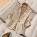 Women's Clothing Three Quarter Sleeve Suit Jacket, Thin, New Style, Elegant, Fashionable And Casual Blazer_ecoleips.com