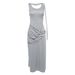 European And American Style Autumn Winter New Cross-Border Women's Fashion Pleated Round Neck Sleeveless Elegant Slim_ecoleips.com