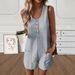 Women's Clothing Casual Button Pocket Vest Jumpsuit Women_ecoleips.com