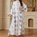 Muslim Dress Women Elegant Cross-Cultural Muslim Robe – Eastern Inspired Printed Long Dress_ecoleips.com
