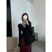 Elegant Socialite High-End Long Sleeve Shirt For Women Fashion Sweet Spicy Girl Top And Skirt Commuting Set_ecoleips.com