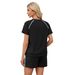 Women's Summer Shorts Set – Stretchy Round-Neck Top & Pocket Shorts (Black/Navy/6 Colors) – Gym, Running & Casual Outfits_ecoleips.com