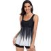 2025 New Women's Tankini Huludao Skirt Flat Corner Swimsuit Pants_ecoleips.com