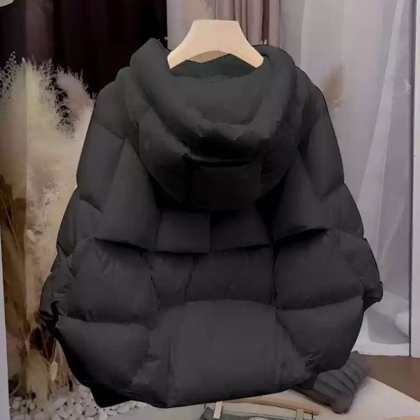 Short Hooded For Women 2025 New Winter Coat Puffer Warm Cotton Padded Jacket_ecoleips.com