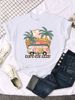 Let's Get Away Vacation Pattern Female T-shirts Fashion Mult_ecoleips.com