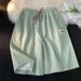 Ice Silk Five-Point For Women, Summer Casual Sports High Waist Loose Fit Versatile Wide-Leg Sleep Shorts, Mid-Length_ecoleips.com