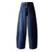 American-style New Arrivals|Japanese-inspired Youthful Vibe|Street-style Curved Hem Jeans With Patchwork Design,_ecoleips.com