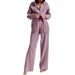Women's Clothing New Loose Elastic Wrinkled Long Sleeve Shirt Wide Leg Pants Casual Suit Women 2 Piece Set_ecoleips.com