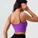 Women's Clothing Retro Sports Vest With Chest Pads, Thin Shoulder Straps, Beautiful Back Sling Bra, Fitness Training Outer Wear Underwear_ecoleips.com