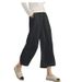 Suitable For All Seasons New Style Linen Solid Color Casual Straight Leg Cropped Pants For Women_ecoleips.com