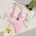 Women's Clothing New Swimsuit Women's Super Sexy Bikini Three Point Cherry Straps High End Seaside Holiday Wear_ecoleips.com