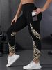 Women's Clothing Women's Yoga Wear Digital Print Patchwork Pocket Leggings European And American Style Outdoor Sports Fitness Pants_ecoleips.com