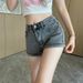 Korean-style High-waisted Denim Shorts For Women, Summer Vintage A-line Shorts, Sexy Stretchy Hot Pants, Slimming_ecoleips.com