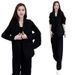 "Plus Size Women's Blazer & Wide-Leg Pants Suit Set Comfortable Business Casual Outfit Spring Autumn Stretch Fabric"_ecoleips.com