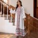 Muslim Robe Ethnic Long Skirt Printed Gilded Beaded Elegant Women's Robe_ecoleips.com
