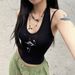 Summer New Arrival Women's U Neck Tight Fitting Mini Short Star And Eye Print Halter Neck Tank Top European American Style_ecoleips.com