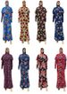 Dubai Style Hot-Selling Short Headscarf Print Long Sleeve Dress Two-Piece Set_ecoleips.com