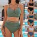 Sexy Sheer Mesh Bikini Set For Women - High Waist Two Piece Swimsuit (Flattering & Supportive Perfect For Beach & Pool Parties)_ecoleips.com