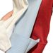 Oversized Denim Shirt Women Casual Long Sleeve Polo Collar Blouse, Flyaway Sleeves, Breathable Cotton Top For Work & Weekend (Blue/White/Red)_ecoleips.com