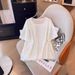 Women's Clothing Plus Size Loose Slim Oblique Needle Jacquard Square Collar Short Sleeved T Shirt_ecoleips.com