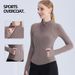 LULU-style High-neck Yoga Zip-up Jacket For Women, With A Nude Feel, Slimming, Tight-fitting, High-elasticity,_ecoleips.com