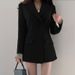 "Women's Slim Fit Korean Style Blazer Jacket - Casual Elegant Office Wear, Petite & Regular Sizes, Spring Autumn Versatile Outerwear"_ecoleips.com