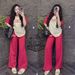 Women's Summer Letter Graphic Print T-Shirt & Wide-Leg Pants Lounge Set - Loose Fit Two-Piece Outfit_ecoleips.com