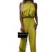Women's Clothing Summer Women's Clothing Ins New Fashion Half High Collar Sleeveless Slim Jumpsuit_ecoleips.com