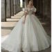 2026 off the Shoulder Wedding Dress Elegant High Quality Texture Court Style French Style Long Train Suitable for Pregnant Women_ecoleips.com