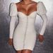 sexy chest-wrapped long-sleeved hot style hot style hip-covering dress_ecoleips.com