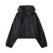 Women's Clothing Casual Drawstring Jacket Autumn Style Hot Girl Loose Hooded Sports Long Sleeved Top_ecoleips.com