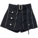 Personalized Pocket Zipper Design Army Green Denim Skirt Pants Women's Summer High Waist A Line Slim Two Piece Hip Skirt_ecoleips.com