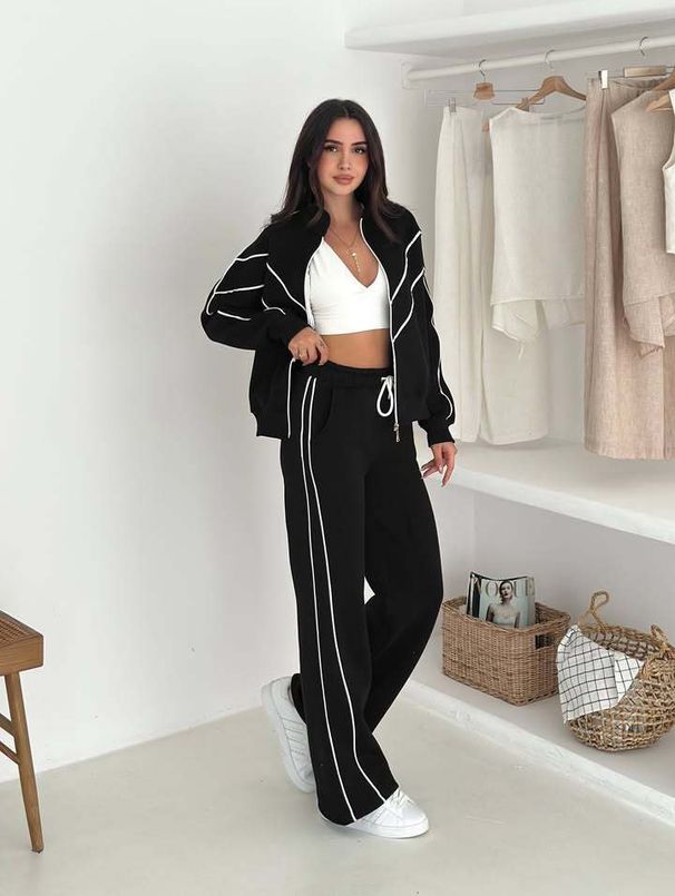 2026 Cross-Border Casual Outfit For Women, European American Street Style, Long-Sleeve Fold-Neck Cardigan And_ecoleips.com
