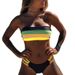 European And American Style Women's Swimsuit Trendy Sexy Two Piece Bikini Plain Fabric Striped Design 2020_ecoleips.com