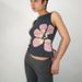 Women's Slim Fit Floral Print Vest Sleeveless round Neck Pullover T-Shirt European American Style Hot Girl Clothing_ecoleips.com
