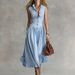 Women's Elegant Lapel Sleeveless Bodycon Maxi Dress – Slim Fit French Chic Summer Gown 2026_ecoleips.com