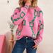Stylish Letter Embroidery Contrast Color Knit Sweater - Casual Round Neck Long Sleeve Pullover For Women_ecoleips.com