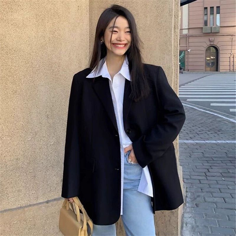 Petite Women's Chic Grey Blazer Sophisticated Design Niche Casual Suit New Spring/Autumn Style_ecoleips.com