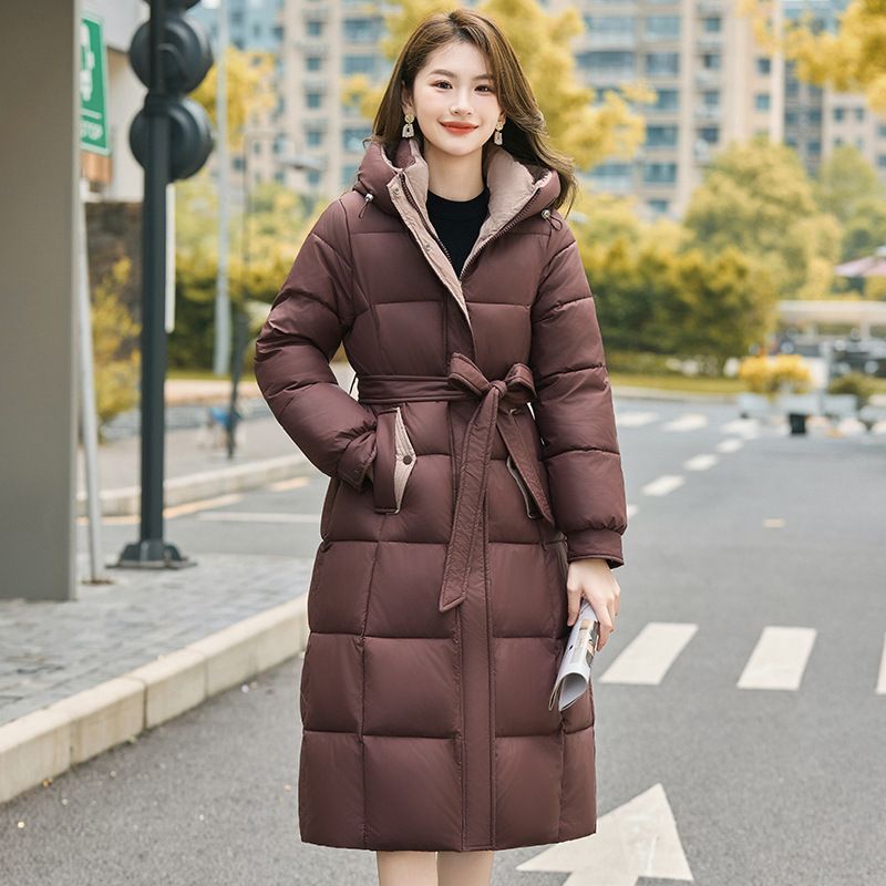 "Elegant Long Winter Coat For Women – Knee-Length Quilted Jacket With Hood (M-3XL, Slim Fit & Warm)"_ecoleips.com