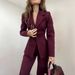 2025 New Women's V-Neck Slim Waist Fashion Button Long Sleeve Set_ecoleips.com