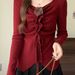 girl Pleated Thickened Three-Dimensional Flower Long Sleeve Sweater Autumn Winter Knitted Design New Slim Fit Slimming Base_ecoleips.com