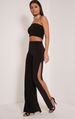 Suitable For All Seasons Fashion Recommended Side Slit Straight Leg Sexy Leg-Revealing Women's Pants INS_ecoleips.com