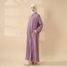 Verve Muslim Women Loose Casual Solid Color Modest Clothing Abaya Dress Kaftan_ecoleips.com
