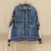 Women's Clothing Autumn And Winter Lazy Style Letter Contrast Color Stitching Sweater Sleeve Denim Jacket Female Ins Trendy Brand Windbreaker_ecoleips.com